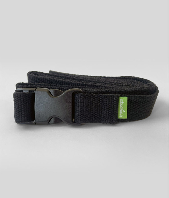 Snap Buckle Yoga Belt Black